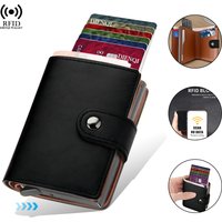 Bifold Card Holder Money Clip Mens Wallet RFID Blocking Pop Up Case Pu Leather Money Bag Business Bank Credit Cardholder for Men