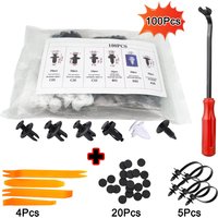 Car Plastic Retainer Clips Set Fender Push Pin Rivet Door Trim Panel Retainer Car Bumper Fasteners Clips Kit Auto Removal Tools