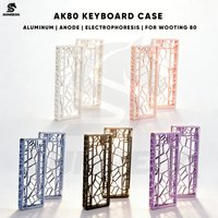 SUMREDA AK80 Wooting 80HE Holy80 Hollow Aluminum Keyboard Case Shell 80% Layouts For Wooting 80HE Keyboard PC Gamer Accessory