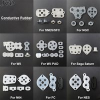 JCD 1set Rubber Conductive Buttons For NES/ FC /SNES / SFC /Wii PAD /N64/ NGC /Sega Saturn Controller Silicone Pads Replacement