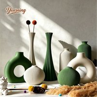 3D Printed Hourglass Waist 4Pcs Vase Set Nordic Style Home Decor Ornament