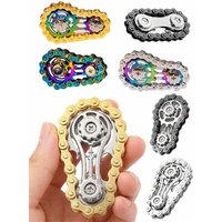 AliExpress NONE Sprocket Flywheel Fingertip Gyro Metal Fidget Spinner Antistress Anxiety Metal Bike Chains Decompression Toys for Adult Kid Gift