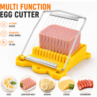 Stainless Steel Kitchen Egg Cutter Food Slicing Tool for Banana Cheese Strawberry Luncheon Meat Fruit Preparation