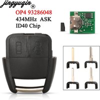 jingyuqin 2 boutons OP4 93286048 Pour Opel Astra 2002 2008 clé de voiture à distance intelligente 434Mhz ASK ID40 puce Fob remplacement