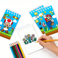 2026 New! 8 Pcs Super Mini Spiral Notebook Set, Cute Cartoon Mario & Luigi Pocket Notebooks, Portable Notepads, Perfect for Part
