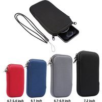 Universal Neoprene Zipper 4.7-7.2inch Mobile Phone Bag For iPhone Samsung Xiaomi Huawei Shockproof Cellphone Storage Bag