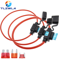 Waterproof 32V Mini Small Medium Auto Fuse Holder 18/1614/12/10AWG And Car Blade Fuse 3A 5A 7.5A 10A 15A 20A Standard/Mini/Micro