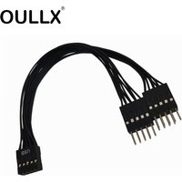 USB 9Pin Extension Splitter Cable 1 to 2 Motherboard Adapter USB2.0 9PIN Dual 9PIN Cord Interface Hub for PC Computer Cable