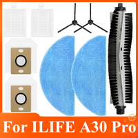 For ( ILIFE A30 Pro ) Vacuum Accessories Main Roller Brushes Side Brushes Mop Cloth Dust Bag HEPA Filter Accessories