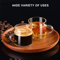 2PCS Glass Espresso Cup with Handles - Transparent Cappuccino Mugs for Coffee Makers & Outdoor Use Accessories for Home Travel