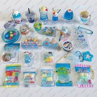 Japanese Capsule Toy Gashapon Dreamy Blue Shōwa Retro Sweets Cream Soda Ice Cream & Coffee Shop Cake Dessert Miniature Food Toy