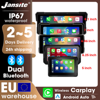 Écran d'affichage Moto Jansite de 5/6.25/6.86/7/8.1 pouces pour Android Auto Carplay, portable, étanche IPX7, navigation GPS pour moto
