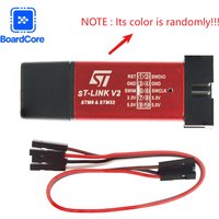 1/2pcs ST-Link V2 STM32 STM8 ST LINK Simulator Download Programming with Cover DuPont Cable