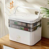 3-Tier Medicine Storage 3-Tier Medicine Storage Box Empty Multipurpose Empty Family Emergencies Kit Container with Handle