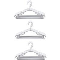 AS94-WHITE - Pack Of 30 Pieces Hanger Non-Slip Hangers For Children's Clothes PP Hangers For Baby Or Child 27 X 15 Cm