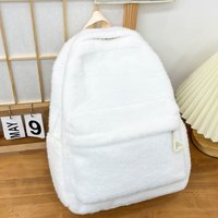 New Fashion Arcuate Shoulder Strap Bags for Women 2024Hot Sale Solid Softback Zipper Backpacks High Capacity Popular Backpacks