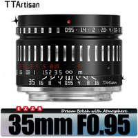 TTArtisan APS-C 35mm F0.95 Super Large Aperture MF Camera Lens for Portrait Fujifilm XF Sony E A7Riii Canon EOS R Nikon Z Mount