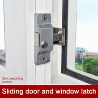 New Zinc Alloy Sliding Door Latch Anti-theft Durable Spring Latch Hardware Door Hasps Lock Door