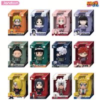 Original Jandoon Naruto Shippuden Mini Figure Set 12 Pcs - Kawaii Rice Grain Style Collectible Blind Box Toy Gift