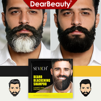 5/10/20Pcs Instant Hair Dye Black Beard Shampoo for Men Beard Coloring Dye Natural Temporary Blackening Moustache Hair Dye Cream
