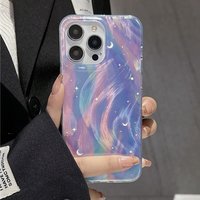 Fashion Glitter Starry Gradient Phone Case For iPhone 15 16 Pro Max 17 Air 16E 14 13 11 12 Pro Max 7 8 Plus Shockproof Cover