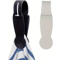 2pcs Magnetic Towel Holder Magnetic Towel Holder - Easy-Remove, Portable Bathroom Storage Clip for Hand & Bath Towels