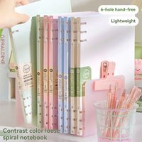 1PC Three Hole Clip Loose Leaf Notebook Detachable Lightweight Notebook Student Specific, Multiple Colors Available