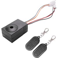 L68AEbike Alarm System Dual Remote Control 36V 48V 60V 72V Alarm Accessories Universal Waterproof Electric Bike Replacement