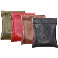 Durable Self-closing Mini Wallet Leather Lipstick Bag Card Holder Men