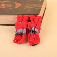 4Pcs Waterproof Pet Dog Shoes Winter Warm Soft Thick Breathable Dog Boots Anti Slip Shoes For Small Dogs Pets