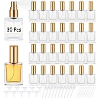 Flacons vaporisateurs de parfum en verre transparent de haute qualité, 30 x 15 ml, avec outils d'emballage, adaptés au parfum et aux voyages (trois couleurs)