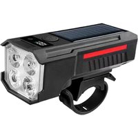 AliExpress Solar Bicycle Lights Front Intelligent Light-sensing Bike Front Lamp with 120 Decibel Horn Type-c Charging Headlight LED Light