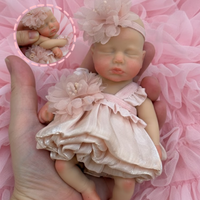 6Inch Washable Mini LouLou Silicone Bebe Reborn Silicone Girl Doll With Painted Skin Soft Flexible Newborn Silicone Doll