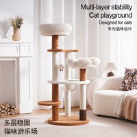 128cm Big Cat Tree For Large Cats Cat Tree With Sisal Scratching Posts Multi-Level Cat Tower Cat Condo For Indoor Cat Toys