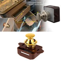 1PC Mini Push Lock Button Catch Lock Caravan Motorhome RV Cabinet Drawer Push Latch Lock Hardware Cupboard Door Knob Camper