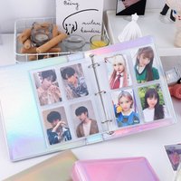 Shiny Laser Binder A5 Loose Leaf Photocard Holder 3hole D Ring Book Photo Card Collect Album Korean ํฌ์นด ๋ฐ์ธ๋