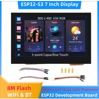 ESP32-S3 Development Board 7 Inch Touch Display 800×480 Xtensa LX7 Dual-core Processor 8M Flash WiFi BT5 for GUI LVGL HMI ESP32