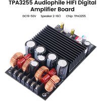 300W+300W High-Power Hi-Fi Digital Amplifier Board DC 19-50V 2.0 Dual-Channel Stereo Amplifier Module TPA3255 Audiophile Grade