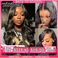 WOWANGEL 13x6 HD Lace Front Wigs 34inch Body Wave Glueless Human Hair Wig 250% Pre Plucked Skins Melted Brazilian Hair For Wowen image 3