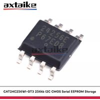 10PCS CAT24C256WI-GT3 24256E SOP-8 CAT24C256 24C256WI CAT24C256WI SMD Chip 256kb I2C CMOS Serial EEPROM Storage IC