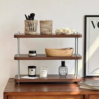 Vintage-style Adjustable Shelf for Kitchen, Living Room, Office Desk, Gap Storage Rack, Teacup Holder