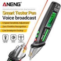 ANENG VC1019 Voltage Tester Pen Non-Contact voice alarm Red Laser Detect 12-1000V Volt Current Pen Electric NCV Test Meter Tools