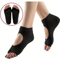 High Quality Women Yoga Socks Anti Slip Two Toe Sport Cotton Pilates Sock Breathable Quick-Dry Ballet Professiona Dance Sock