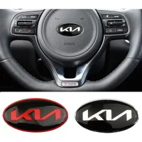 Car Steering Wheel Center Emblem Stickers Decoration For EV6 Sorento Niro Stinger Ceed Carnival K5 K9 Soul Carens VQ Cadenza