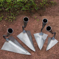 Hoe, used for digging, ditching, ridging, pointed shovel for loosening soil, gardening, and weeding; triangular hoe.