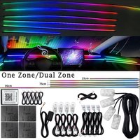 6/10/14/18 in 1 LED-Auto-Umgebungslichter RGB 213 64 Farben Acrylstreifen Symphony Streamer Interior Rainbow Atmosphere Lamp Kit