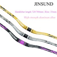 JINSUND High-strength Mountain Bike Big Swallow Handlebar,Downhill Off-road, Bike Acessories,35mm Rise,Length 720/780mm
