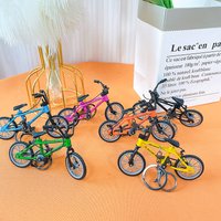 Mini Alloy Model Bike Keychain Cast Metal Finger Mountain Bike Bag Pendant Keychain Toy Gift for Cyclists