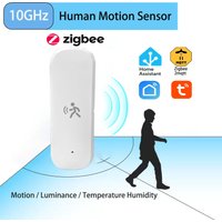 ZigBee 3.0 Human Motion Sensor Tuya 10G Mmwave Radar Temperature Humidity Sensor Security Burglar Works With Home Assistant