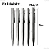 3 Stück/5 Stück Mini-Kugelschreiber mit Metallclip, 0,7 mm, Büro-Unterschrift, rotierender Kugelschreiber im Taschenformat, kleine Ölstifte, blaue schwarze Tinte